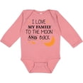 thumbnail image 3 of Inktastic I Love My Family to the Moon and Back Boys or Girls Long Sleeve Baby Bodysuit, 3 of 5