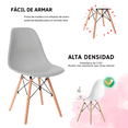 thumbnail image 4 of Set De 4 Sillas Estilo Eames Comedor Moderna Komfort Gris, 4 of 6