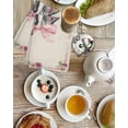 thumbnail image 4 of Watercolor Easter Kitchen Dish Towels for Drying Dishes Set of 4, Cute Rabbits Ears Flowers Bow Spring Beige Waffle Weave Microfiber Hand Tea Bathroom Towels Quick Dry & Absorbent Towel 15.7x23.6, 4 of 7