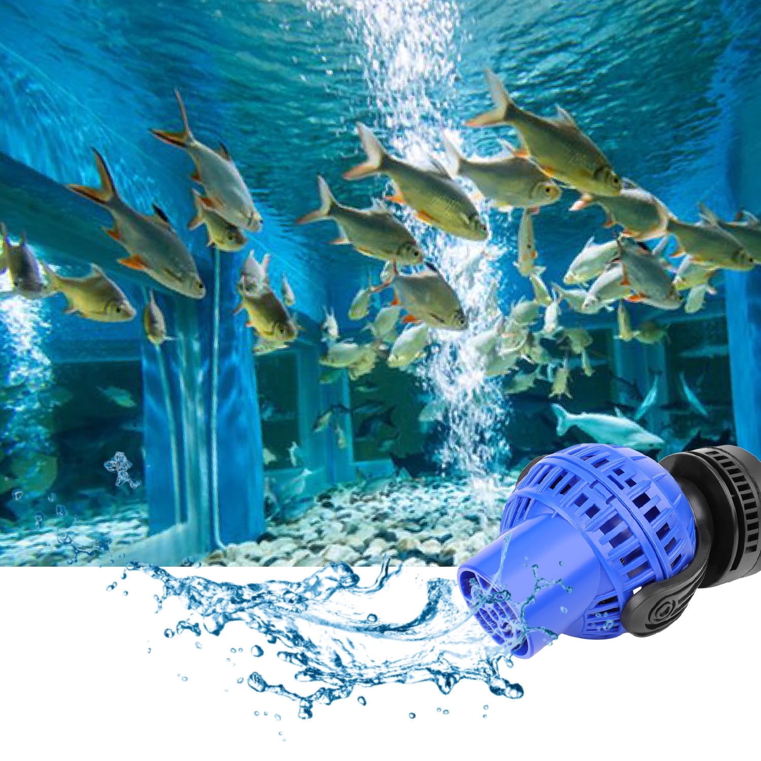 1100Gph Flexzion Submersible Wave Maker 360 Degree Circulation Pump w//Magnetic Mount /& Adjustable Flow Rate for Aquarium Fish Marine Coral Reef Tank Pools Fresh Salt Water