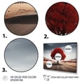 thumbnail image 3 of Designart "Red And Grey Tree silence IV" Floral Floater Framed Wall Art Print, 3 of 7