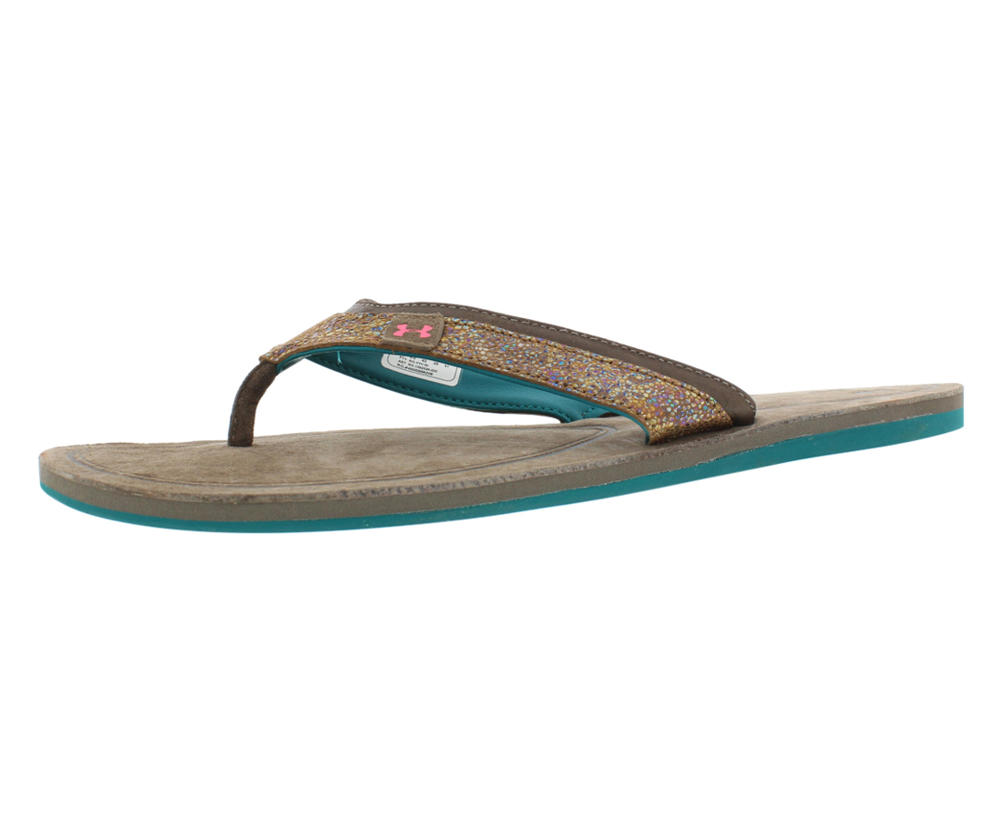 under armour leather flip flops