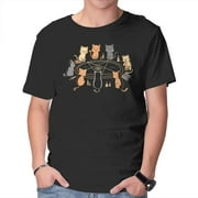 TeeFury Men's Graphic T-shirts Dark Meowgic - Cats | Spooky | Black | 3XL