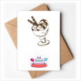 thumbnail image 1 of Brown Chocolate Bar Ice Glass Ball Happy Birthday Greeting Cards Envelopes Blank, 1 of 3