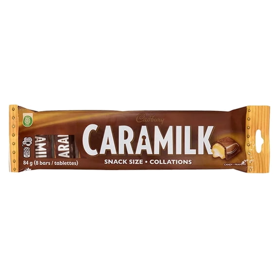 Cadbury Caramilk Snack Size Mini Chocolate Bars (8x10.5g), 84g/2.9 oz