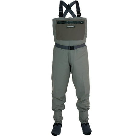 UPC: 0841711117959 | Compass 360 Stillwater II Breathable Stockingfoot Chest Wader – Khaki – Small