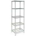 thumbnail image 2 of 5-Tier Chrome Shelving Unit,72 Inch Steel Frame Make This Unit The Perfect Blend Of Style And Functionality, 2 of 8