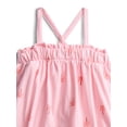 thumbnail image 2 of Wonder Nation Girls Trapeze Top and Shorts Outfit Set, 2-Piece, Sizes 4-10, 2 of 3