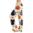 thumbnail image 2 of Pajama Pants for Women Halloween Pumpkin Print Soft Stretch Elastic Waist Sleep Bottoms, 2 of 6