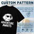 thumbnail image 5 of Black T Shirts for Men, Adventure Awaits, Sunglasses Dog Print 1 Mens Graphic Tees, 24816367,XXL, 5 of 8