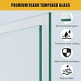 thumbnail image 3 of Yesurprise Shower Glass Door with Waterroof Seal Strip Adjustable (56-60" W x 72 "H) Frameless Shower Door with SGCC Tempered Glass 5/16" (8mm) Stainless Steel Hardware, 3 of 7