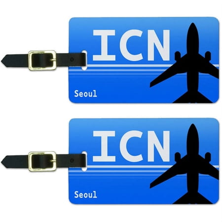 Seoul South Korea Incheon International (ICN) Airport Code Luggage Tags Set