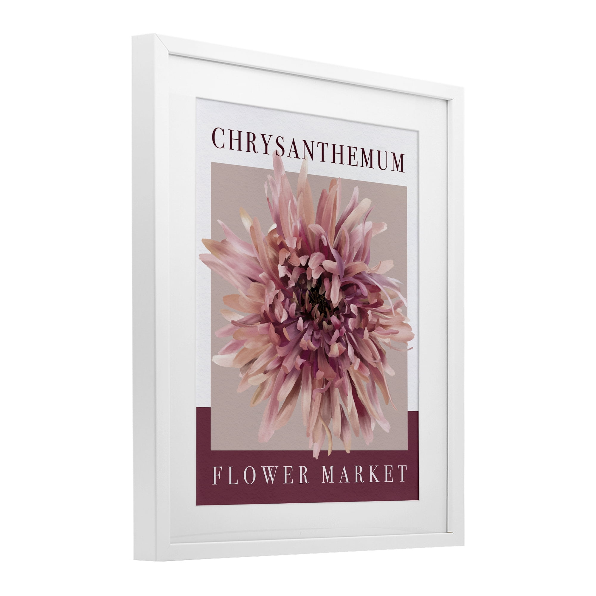 Stupell Industries Chrysanthemum Flower Market White Framed Print Under Glass, design by Jennifer Stith