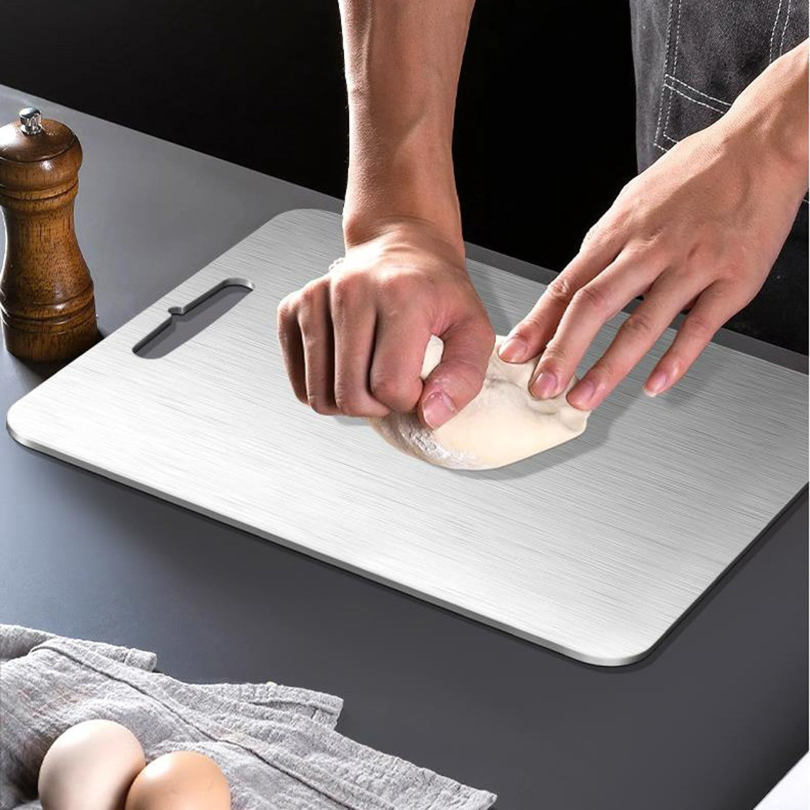 TTJ Chopping Boards for Kitchen Large Cutting Boards for Kitchen Titanium Cutting Board Double-sided Household Cutting Board Fruit Cutting Board