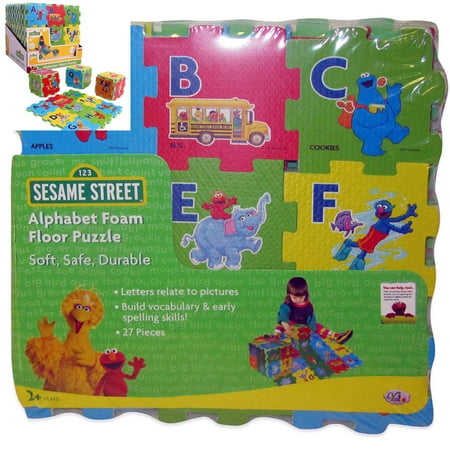 Alphabet Foam Storage - 27Pcs Sesame Street Alphabet Multicolor Foam Floor Mats A-Z Kid Educational Toy