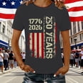 thumbnail image 2 of MEICHEN 250th Anniversary American Round Neck Pullover Women's T Shirt Shirt Short Sleeved T Shirt American Round Neck T Shirt, 2 of 6