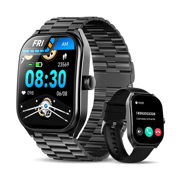 "Reloj Inteligente Curva 2.01 Smartwatch Bluetooth Caja Negro Correa Negro Bisel Lab.G Negro "