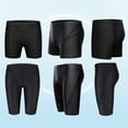 thumbnail image 5 of zeranth Men Swimming Shorts Waterproof Quick Dry High Elasticity Mid Waist Soft Breathable Solid Color Plus Size Swimming Pants, 5 of 6