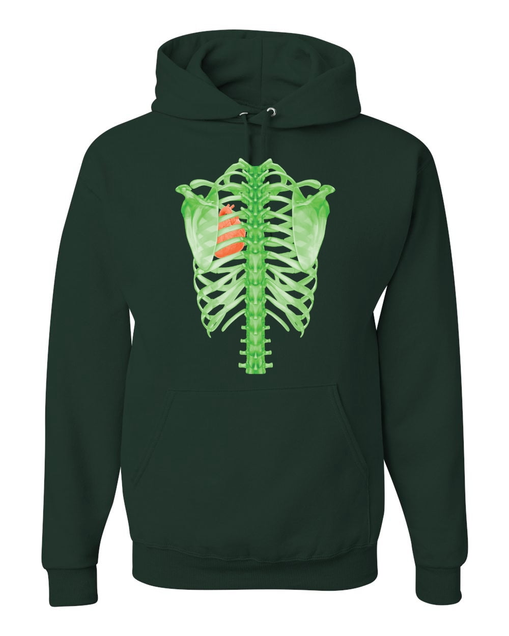 green skeleton hoodie