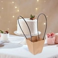 thumbnail image 2 of 10 Pcs Bags for Kids Party Favors Portable Flower Box 34X13CM Brown, 2 of 6