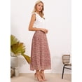 thumbnail image 4 of DARING DIVA Women's Elastic Boho Summer Skirts X-Small Red, 4 of 6