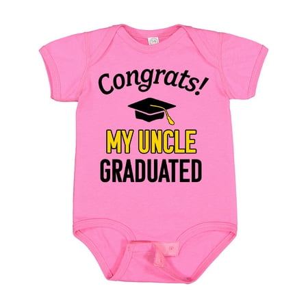 

Inktastic Congrats! My Uncle Graduated with Cap Gift Baby Boy or Baby Girl Bodysuit