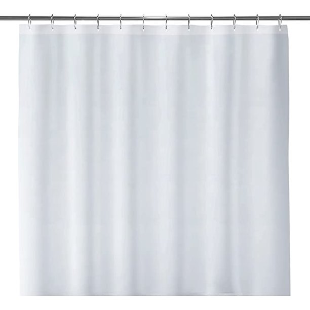 LiBa Fabric Bathroom Shower Curtain Liner, 72" W x 84" H White