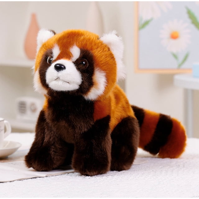 Almohada de peluche con forma de mapache de 28 cm (11 pulgadas), ideal para dormir. Regalo perfecto para el Día del Niño o cumpleaños. Se puede usar de pie o en cuclillas.