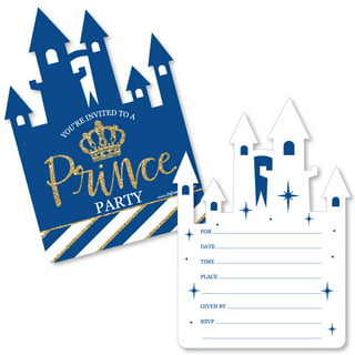  Royal Prince Birthday Invitation Scrolls with Crown