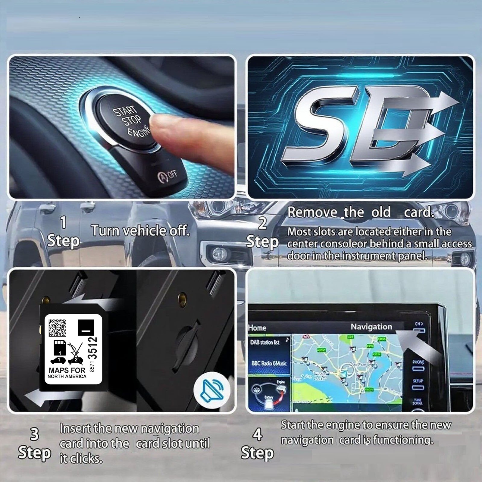 Latest Navigation SD Card 85713512 Fits 2019-2023 compatible with Enclave Encore Envision CT4 CT5 XT6 Escalade Camaro Colorado Corvette Silverado Suburban Acadia Tahoe Canyon Yukon Sierra