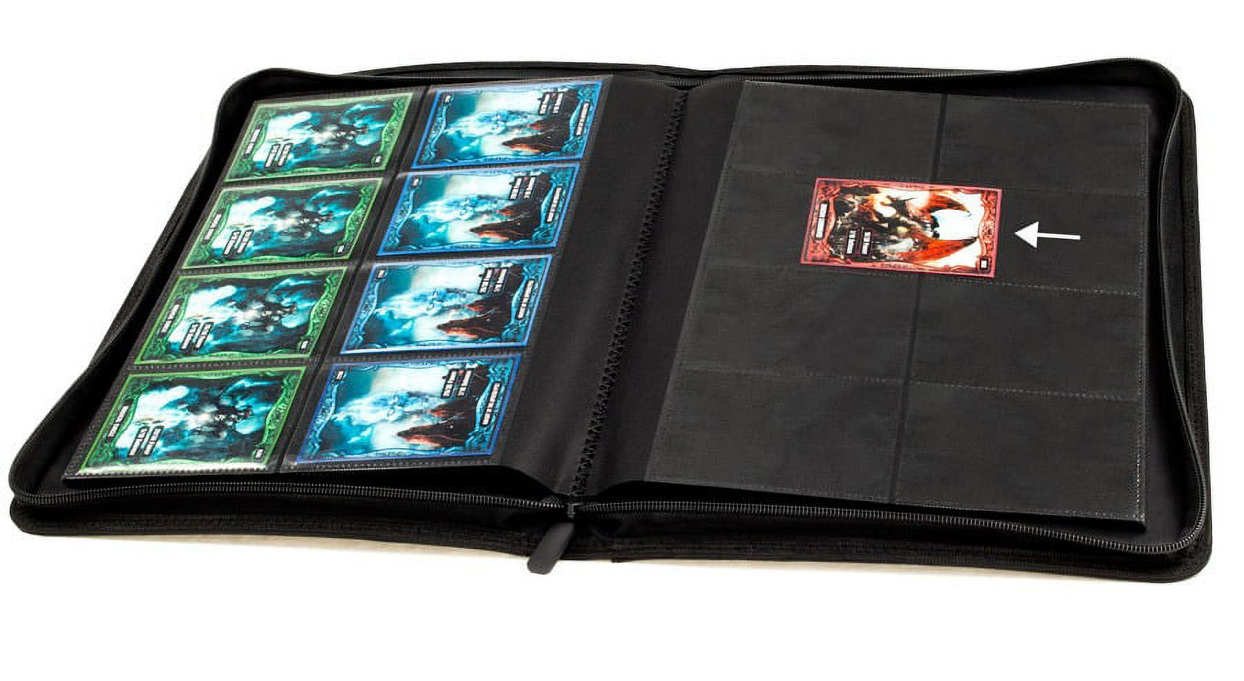 Ultimate Guard 8 Pocket Zipfolio Xenoskin Card Binder, Dark Blue