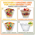 thumbnail image 5 of Fit Meal Prep 12 Pack Plastic Dessert Cups 5 oz, Clear Mini Ice Cream Sundae Cups, Individual Swirl Tulip Shape Dish Holder for Party, Wedding, Buffet, 5 of 7