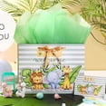 thumbnail image 2 of Unisex Baby Gift Bag Yellow and Green Animal Design with Tissue Paper and Greeting Card for Baby Shower, New Parents, and More - 13" x 10" x 5", 1 Pcs, 2 of 5