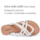 thumbnail image 2 of Sandalias planas Luoika para mujer, anchas, blancas, talla 38 EU, 2 of 8