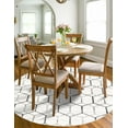 thumbnail image 6 of Unique Loom Matrix Trellis Collection Area Rug - Geometric (7' Round White/Gray), 6 of 9