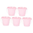 thumbnail image 5 of HAMPPLIES 5Pcs Pink Tinplate Flower Bucket for Wedding Florist Buckets, 5 of 8
