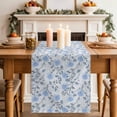 thumbnail image 2 of Table Runner 72 Inches Long for Kitchen Dining, Blue Spring Floral Dresser Scarf Farmhouse, Dining Table Decorations for Wedding/Parties, Flowers Leaves Pastoral Botanical 13 x 72 In, 2 of 8