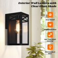 Outdoor Wall Lanterns, Exterior Waterproof Matte Black Wall Light