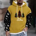 thumbnail image 1 of Sudadera con capucha para hombre, estilo casual, con cuello redondo, estampado, manga larga, blusa de poliéster, 1 of 5