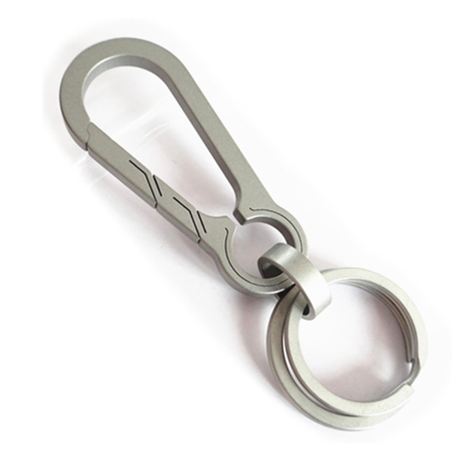 TISUR Titanium Carabiner Keychain Clip+Key Rings for Keychains
