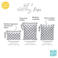 thumbnail image 5 of Waterproof Wet Bag for Baby, Travel, Swim Suit, Cloth Diapers, Pump Parts, Pool, Beach, Gym Clothes, Toiletry, Hook to Stroller, Daycare, Zipper Reusable Wetdry Packing Pouch, Beige Check, 5 of 5