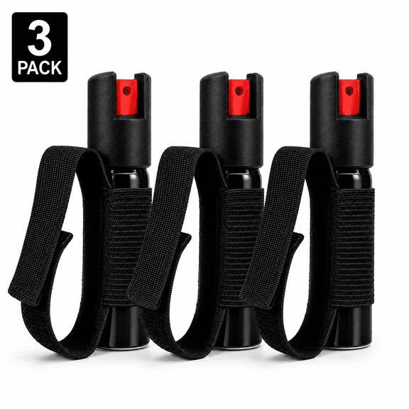 Burn Pepper Spray for Self Defense with Security Hand Strap - 0.84 fl oz 3 Pack