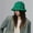 Green, variant on Version Autumn and Winter Padded Plaid Bucket Hat Women Niche Design Warm Simple Temperament Solid Color Bob Cap