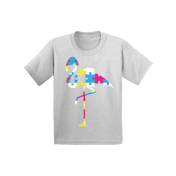 Awkward Styles Flamingo Puzzle Piece for Autism Awareness Autism Toddler Shirt Autism Awareness Shirts Autistic Pride Gifts for Toddlers Autism Tshirt Flamingo Gifts for Autism Autism Support Tshirt
