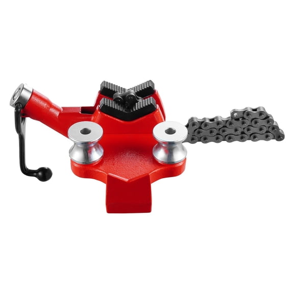 2" Receiver Hitch-Mount Pipe Chain Vise with 26" Chain, Cast Iron, for Pipe Up to 5" Diameter
