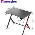 thumbnail image 7 of MOTPK 31 Inch Space Saving Carbon Fiber Computer PC Gaming Desk, Black, 7 of 7
