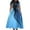 Blue P159, variant on Plus Size Formal Dresses for Curvy Women 3/4 Sleeve A-Line Flowy Printing Maxi Dress Pockets Black 3XL