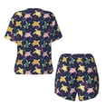 thumbnail image 6 of "Wukai Turtle Women's Pajama Set - Short-Sleeve Top and Shorts with Elastic Waistband and Pockets for Loungewear, Yoga, and Casual Wear-, 6 of 8