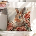 thumbnail image 6 of Rabbit flowerslinen throw pillowcase decoration pillowcase gifting preferred 18x18 inch cushion cover 4 sets sofa pillowcase sofa bedroom living room car, 6 of 8