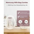 thumbnail image 4 of Momcozy Wearable Milk Collection Cups with Storage Bags, Direct-to-Bag Breast Milk Bag Combo, Breast Pump Parts for Momcozy V1/V2 Pump & Most Electric Breast Pumps, 2 Pack, 4 of 9